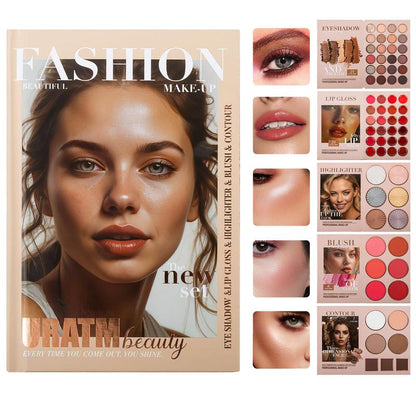 URATM 67-Color Makeup Palette with 24 Eye Shadow 10 Lip Gloss 10 Highlighter 6 Blush 7 Contour Shades for Professional Look & Gift Set Glossy Radiant Cosmetic Smooth Pumps of Blush Original Cream Bronzer Stick Target Ms Jeanie Flower Knows