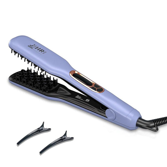 JINRI Volumizing Ceramic Hair Iron, Pumped-Up Volume, Adjustable Temp, 360 ° Tail Rotation, Lasting Hair Volume, for Short or Thin Hair, Dual Voltage（100-240V）, Purple