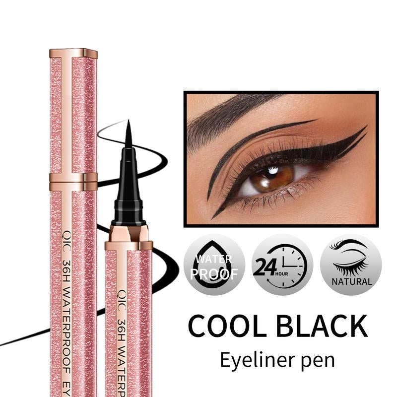 Waterproof Liquid Eyeliner - Smudge-Proof, Smear-Proof, Long-Lasting Precision Fiber Tip Design Effortlessly Creates Perfect Eyeliner Lines. Black Eyeliner Pen. Women'S Makeup. Ideal Christmas Gift